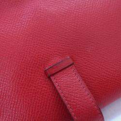 Hermes Bearn Red Epsom Trifold Wallet