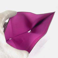 Hermes Bearn Compact Combination Pink Purple Chevre Magnolia Tri-Fold Wallet  
