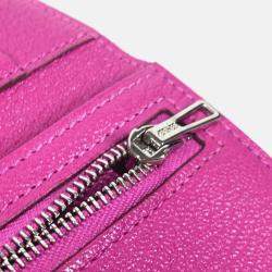 Hermes Bearn Compact Combination Pink Purple Chevre Magnolia Tri-Fold Wallet  
