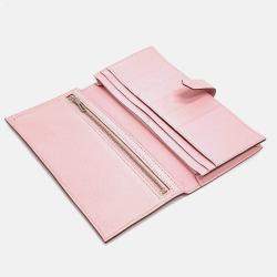 Hermes Long Pink Leather Wallet