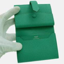 Hermes Bearn Mini Vert Jade Epsom  Wallet
