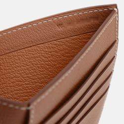 Hermes H Series Gold Evercolor Bi-Fold Compact Wallet 