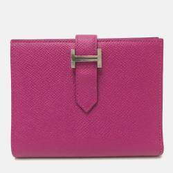 Hermes  Rose Purple Folded Wallet