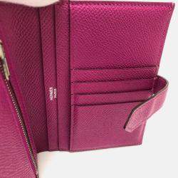 Hermes  Rose Purple Folded Wallet