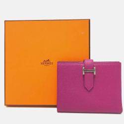 Hermes  Rose Purple Folded Wallet