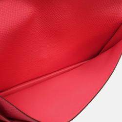 Hermes Bearn Soufflet Pink Epsom Leather Long Wallet 