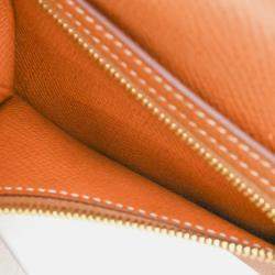 Hermes Bearn Gold Epsom Leather Compact Bi-Fold Wallet