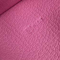 Hermes Long Leather Pink H hardware Two Fold Wallet