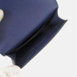 Hermes Lauris Evercolor Blue Saphir Zephyr Coin Case