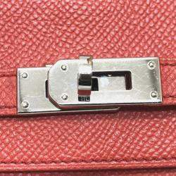 Hermes Long Leather Pink Long Wallet