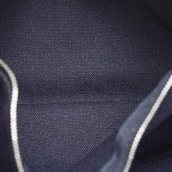 Hermes Navy Blue/Black Canvas Fourre Tout PM Bag