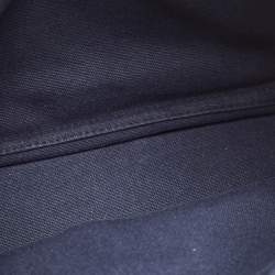 Hermes Navy Blue/Black Canvas Fourre Tout PM Bag