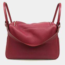Pre Owned Hermes Lindy 34 Red Leather bag