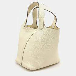 Hermes Beige Leather Rock Picotan 18 bag