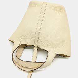 Hermes Beige Leather Rock Picotan 18 bag