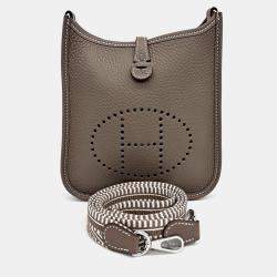 Hermes Evelyn 16 Brown Grey Leather Bag