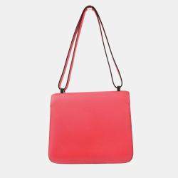Hermes Constance III 24 Rose Azalee Evercolor Shoulder Bag