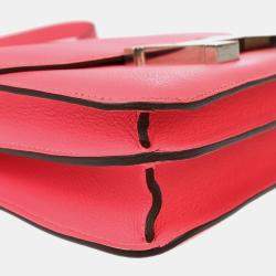 Hermes Constance III 24 Rose Azalee Evercolor Shoulder Bag