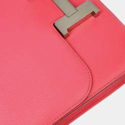 Hermes Constance III 24 Rose Azalee Evercolor Shoulder Bag