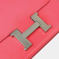 Hermes Constance III 24 Rose Azalee Evercolor Shoulder Bag
