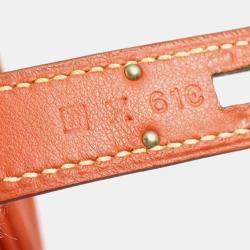 Hermes Kelly 35 Ghillies Retourne Sanguine Grand H Swift Handbag