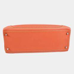 Hermes Kelly 35 Ghillies Retourne Sanguine Grand H Swift Handbag