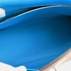 Hermes Kelly 28 Retourne Etoupe Turquoise Togo Handbag