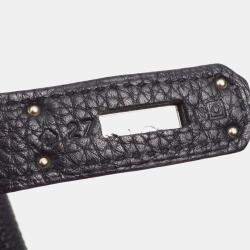 Hermes Kelly 32 Retourne Black Togo Handbag
