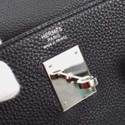 Hermes Kelly 32 Retourne Black Togo Handbag