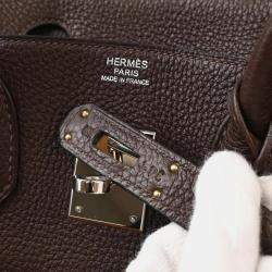 Pre Owned Hermes Birkin 30 Chocolat Togo Handbag 