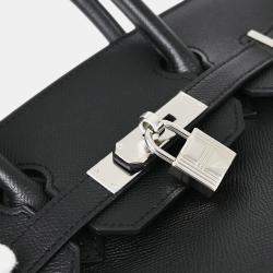 Hermes Birkin 30 Black Epsom Handbag