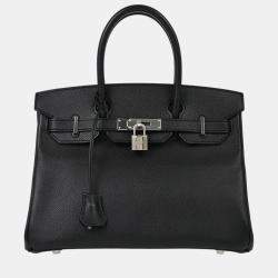 Hermes Birkin 30 Black Epsom Handbag
