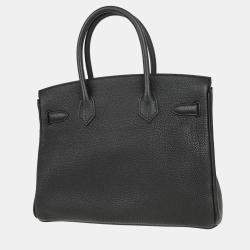 Hermes Birkin 30 Black Togo Leather Handbag