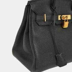 Hermes Birkin 30 Black Togo Leather Handbag