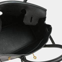 Hermes Birkin 30 Black Togo Leather Handbag
