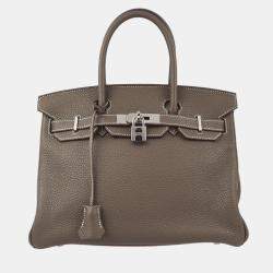 Hermes Birkin 30 Etoupe Taurillon Clemence Handbag