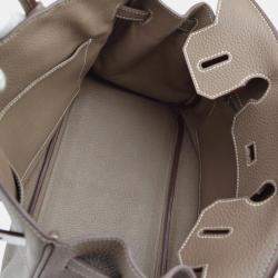 Hermes Birkin 30 Etoupe Taurillon Clemence Handbag