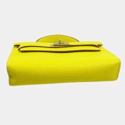 Hermes Tiny Kelly Lime Epsom Handbag 