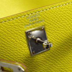 Hermes Tiny Kelly Lime Epsom Handbag 