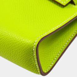 Hermes Tiny Kelly Kiwi Epsom Handbag