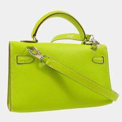 Hermes Tiny Kelly Kiwi Epsom Handbag