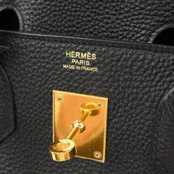 Hermes Birkin 30  Black Togo Handbag