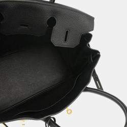 Hermes Birkin 30  Black Togo Handbag