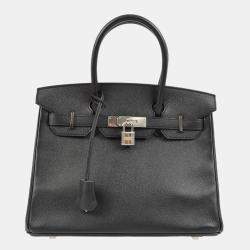 Hermes Birkin 30 Black Epsom Handbag