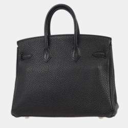 Hermes Birkin 25  Black Togo Handbag
