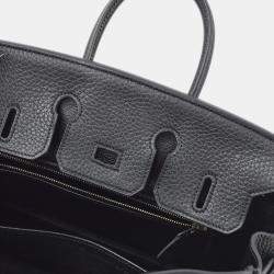 Hermes Birkin 25  Black Togo Handbag