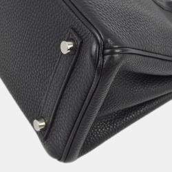 Hermes Birkin 25  Black Togo Handbag