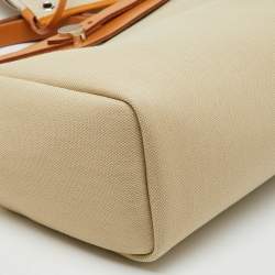Hermes Ecru/Natural Toile Canvas and Vache Leather Herbag Zip 31 Bag