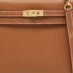 Hermes Gold Epsom Leather Gold Finish Kelly Sellier 25 Bag