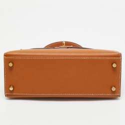 Hermes Gold Epsom Leather Gold Finish Kelly Sellier 25 Bag